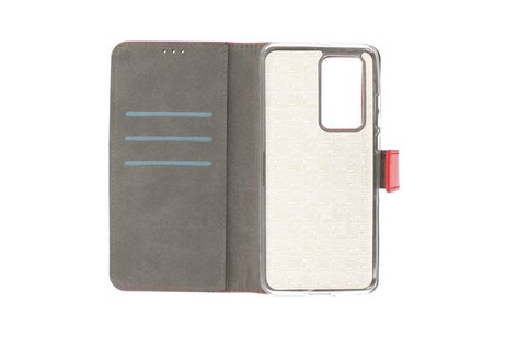 BAOHU Booktype Telefoonhoesjes - Bookcase Hoesje - Wallet Case -  Geschikt voor Huawei P40 Pro - Rood
