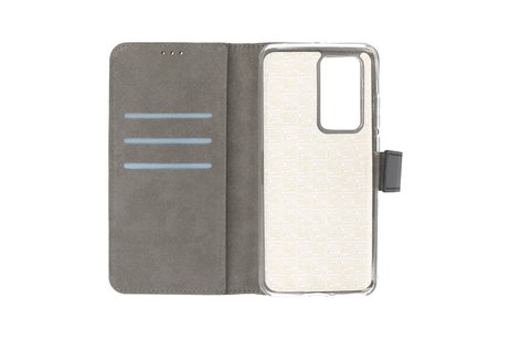 Booktype Telefoonhoesjes - Bookcase Hoesje - Wallet Case -  Geschikt voor Huawei P40 Pro - Zwart