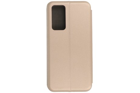 Slim Folio Case - Book Case Telefoonhoesje - Folio Flip Hoesje - Geschikt voor Huawei P40 Pro - Goud