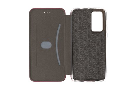 Slim Folio Case - Book Case Telefoonhoesje - Folio Flip Hoesje - Geschikt voor Huawei P40 Pro - Bordeaux Rood