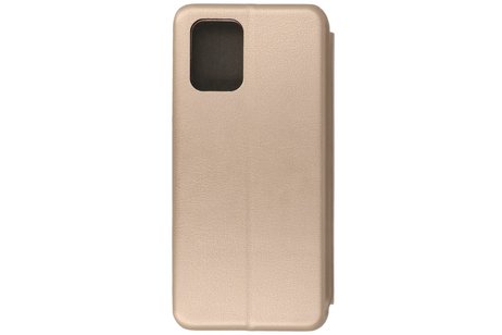 Slim Folio Case - Book Case Telefoonhoesje - Folio Flip Hoesje - Geschikt voor Samsung Galaxy S10 Lite - Goud