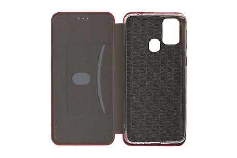 Slim Folio Case - Book Case Telefoonhoesje - Folio Flip Hoesje - Geschikt voor Samsung Galaxy M21 - Rood