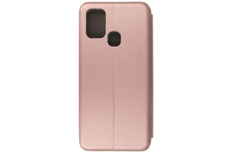 Slim Folio Case - Book Case Telefoonhoesje - Folio Flip Hoesje - Geschikt voor Samsung Galaxy M21 - Roze