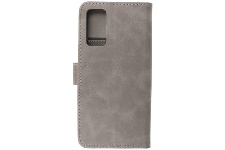 BAOHU Hoesje Geschikt voor de Samsung Galaxy S20 FE - Kaarthouder Book Case Telefoonhoesje - Grijs