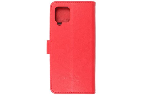 BAOHU Hoesje Geschikt voor Samsung Galaxy A42 5G - Kaarthouder Book Case Telefoonhoesje - Rood