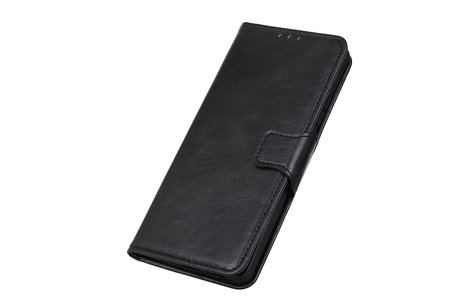 BAOHU Zakelijke Book Case Telefoonhoesje Geschikt voor de Motorola Moto G9 Plus - Portemonnee Hoesje - Pasjeshouder Wallet Case - Zwart