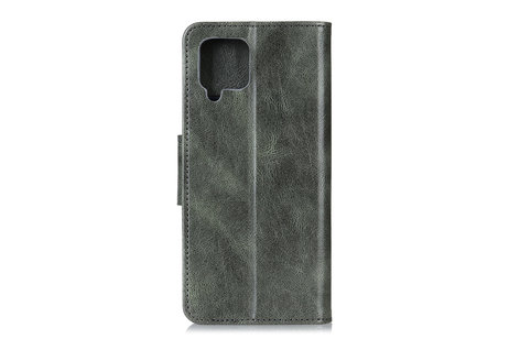 Zakelijke Book Case Telefoonhoesje Samsung Galaxy A42 5G - Donker Groen