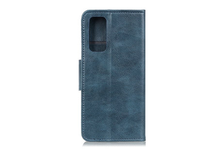 BAOHU Zakelijke Book Case Telefoonhoesje Geschikt voor de Samsung Galaxy M31s - Portemonnee Hoesje - Pasjeshouder Wallet Case - Blauw