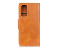BAOHU Zakelijke Book Case Telefoonhoesje Geschikt voor de Samsung Galaxy M31s - Portemonnee Hoesje - Pasjeshouder Wallet Case - Bruin
