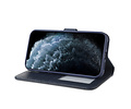BAOHU Echt Lederen Book Case Hoesje - Leren Portemonnee Telefoonhoesje - Geschikt voor iPhone XR - Navy