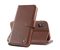 BAOHU Echt Lederen Book Case Hoesje - Leren Portemonnee Telefoonhoesje - Geschikt voor iPhone XR - Bruin
