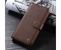BAOHU Echt Lederen Book Case Hoesje - Leren Portemonnee Telefoonhoesje - Geschikt voor iPhone XR - Bruin