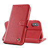 BAOHU Echt Lederen Book Case Hoesje iPhone Xs Max - Rood