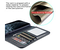 BAOHU Echt Lederen Book Case Hoesje - Leren Portemonnee Telefoonhoesje - Geschikt voor iPhone 11 Pro Max - Navy