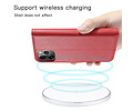 BAOHU Echt Lederen Book Case Hoesje - Leren Portemonnee Telefoonhoesje - Geschikt voor iPhone 11 Pro Max - Rood