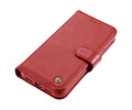 Echt Lederen Book Case Hoesje - Leren Portemonnee Telefoonhoesje - Geschikt voor iPhone 11 Pro Max - Rood