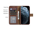 Echt Lederen Book Case Hoesje - Leren Portemonnee Telefoonhoesje - Geschikt voor iPhone 11 Pro Max - Bruin