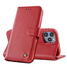 Echt Lederen Book Case Hoesje iPhone 12 Pro Max - Rood