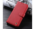 BAOHU Echt Lederen Book Case Hoesje - Leren Portemonnee Telefoonhoesje - Geschikt voor iPhone 12 Pro Max - Rood