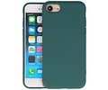 Hoesje Geschikt voor de iPhone SE 2020 & iPhone 8 & iPhone 7 - Fashion Color Backcover Telefoonhoesje - Donker Groen