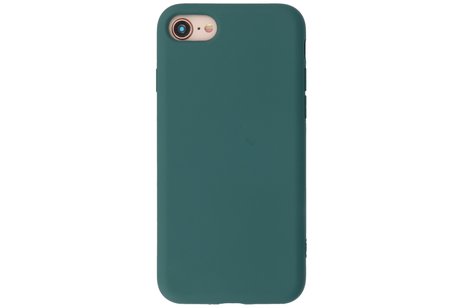 Hoesje Geschikt voor de iPhone SE 2020 & iPhone 8 & iPhone 7 - Fashion Color Backcover Telefoonhoesje - Donker Groen