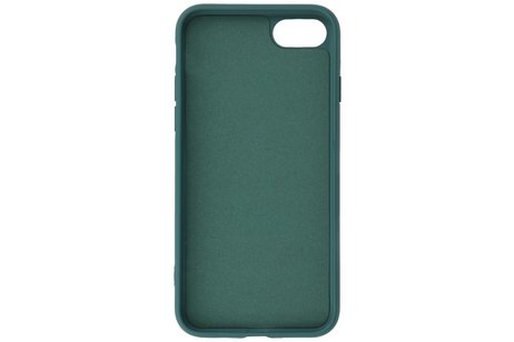 Hoesje Geschikt voor de iPhone SE 2020 & iPhone 8 & iPhone 7 - Fashion Color Backcover Telefoonhoesje - Donker Groen
