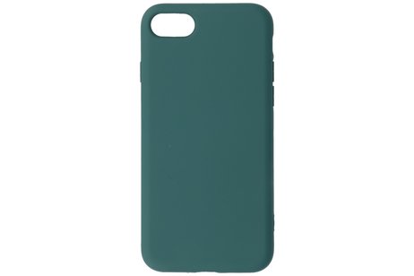 Hoesje Geschikt voor de iPhone SE 2020 & iPhone 8 & iPhone 7 - Fashion Color Backcover Telefoonhoesje - Donker Groen