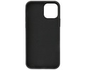 Hoesje Geschikt voor de iPhone 12 Mini - Fashion Color Backcover Telefoonhoesje - Zwart