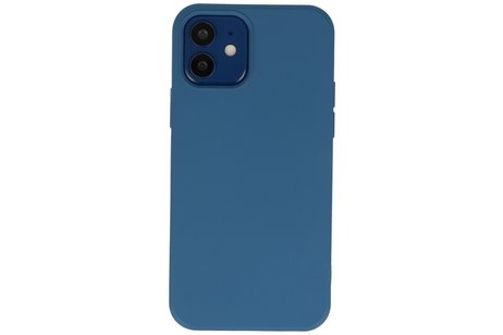 Hoesje Geschikt voor de iPhone 12 Mini - Fashion Color Backcover Telefoonhoesje - Navy