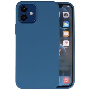 Hoesje Geschikt voor de iPhone 12 Mini - Fashion Color Backcover Telefoonhoesje - Navy