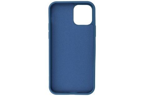 Hoesje Geschikt voor de iPhone 12 Mini - Fashion Color Backcover Telefoonhoesje - Navy