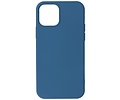 Hoesje Geschikt voor de iPhone 12 Mini - Fashion Color Backcover Telefoonhoesje - Navy