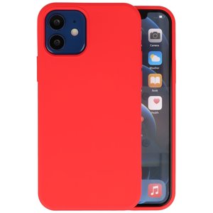 Hoesje Geschikt voor de iPhone 12 Mini - Fashion Color Backcover Telefoonhoesje - Rood
