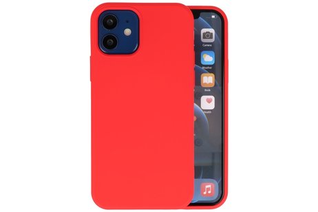 Hoesje Geschikt voor de iPhone 12 Mini - Fashion Color Backcover Telefoonhoesje - Rood