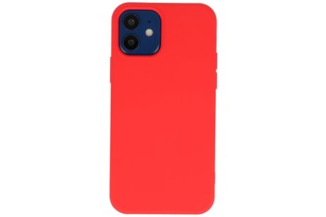 BAOHU Hoesje Geschikt voor de iPhone 12 Mini - Fashion Color Backcover Telefoonhoesje - Rood