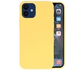 Hoesje Geschikt voor de iPhone 12 Mini - Fashion Color Backcover Telefoonhoesje - Geel