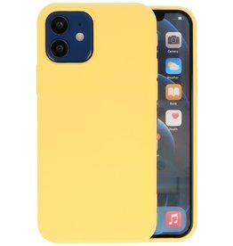 BAOHU iPhone 12 Mini Hoesje Fashion Backcover Telefoonhoesje Geel