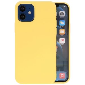 Hoesje Geschikt voor de iPhone 12 Mini - Fashion Color Backcover Telefoonhoesje - Geel