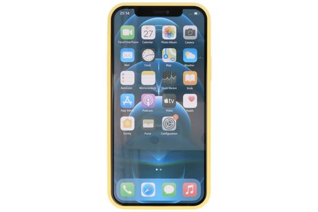 BAOHU Hoesje Geschikt voor de iPhone 12 Mini - Fashion Color Backcover Telefoonhoesje - Geel