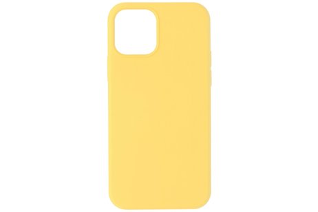 Hoesje Geschikt voor de iPhone 12 Mini - Fashion Color Backcover Telefoonhoesje - Geel