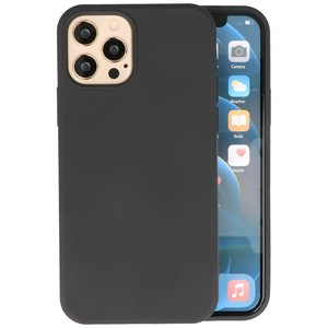BAOHU Hoesje Geschikt voor de iPhone 12 Pro Max - Fashion Color Backcover Telefoonhoesje - Zwart