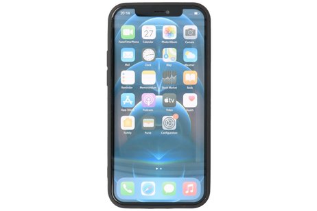 BAOHU Hoesje Geschikt voor de iPhone 12 Pro Max - Fashion Color Backcover Telefoonhoesje - Zwart