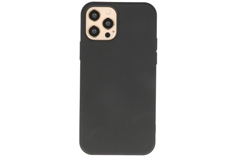 BAOHU Hoesje Geschikt voor de iPhone 12 Pro Max - Fashion Color Backcover Telefoonhoesje - Zwart