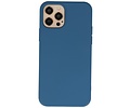 BAOHU Hoesje Geschikt voor de iPhone 12 Pro Max - Fashion Color Backcover Telefoonhoesje - Navy