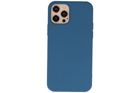 BAOHU Hoesje Geschikt voor de iPhone 12 Pro Max - Fashion Color Backcover Telefoonhoesje - Navy