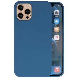 BAOHU Hoesje Geschikt voor de iPhone 12 Pro Max - Fashion Color Backcover Telefoonhoesje - Navy