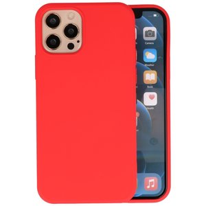 BAOHU Hoesje Geschikt voor de iPhone 12 Pro Max - Fashion Color Backcover Telefoonhoesje - Rood