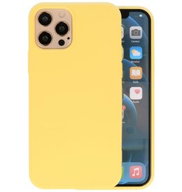 BAOHU iPhone 12 Pro Max Hoesje Fashion Backcover Telefoonhoesje Geel