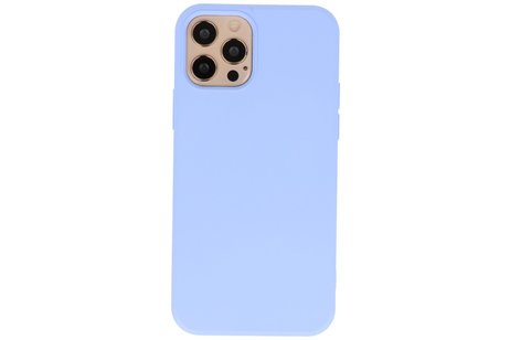BAOHU Hoesje Geschikt voor de iPhone 12 Pro Max - Fashion Color Backcover Telefoonhoesje - Paars