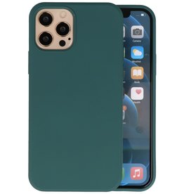 BAOHU iPhone 12 Pro Max Hoesje Fashion Backcover Telefoonhoesje Donker Groen